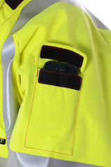 PRO ARC PRARCC FR/ARC Rated Breathable High Visibility Rainwear Coat Yellow/Navy